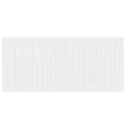 Lace Curtain with Curtains Floral White 245 x 900 cm Polyester