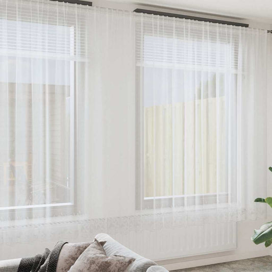 Curtains with Curtains White 900x260cm Polyester