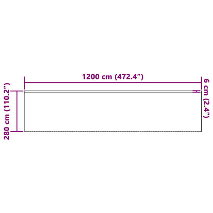 Curtains with Curtains White 1200x280cm Polyester