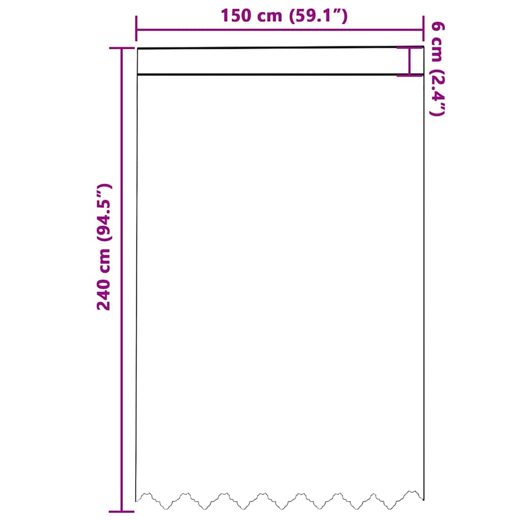 Curtains with Curtains White 150x240cm Polyester