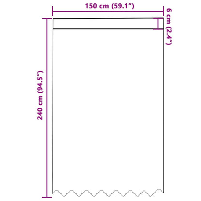Curtains with Curtains White 150x240cm Polyester