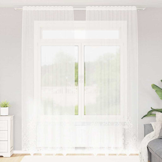 Curtains with Curtains White 150x260cm Polyester