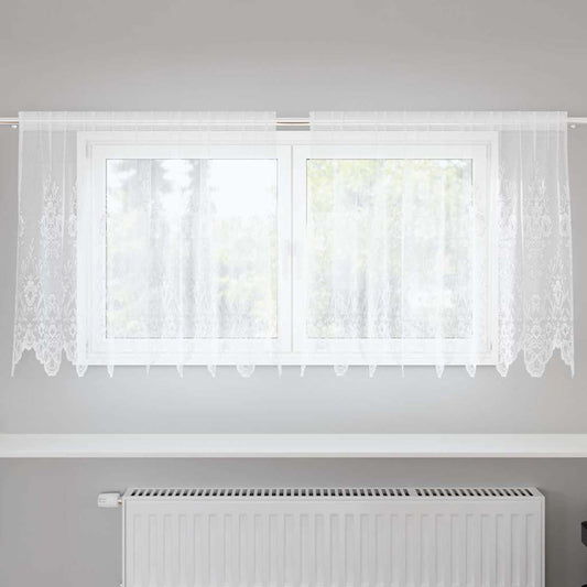 Curtains with Curtains White 200x100cm Polyester