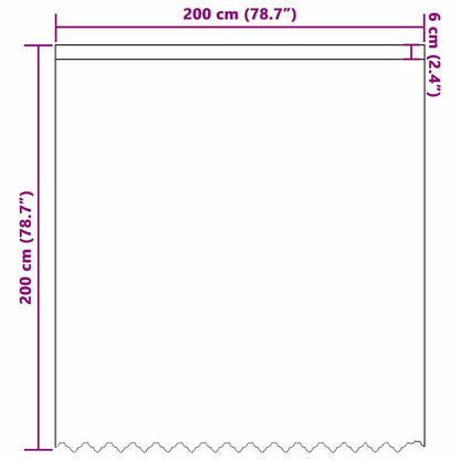 Curtains with Curtains White 200x200cm Polyester