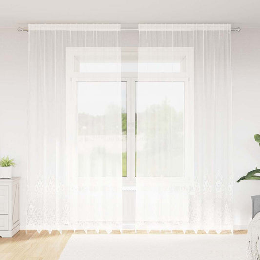 Curtains with Curtains White 200x280cm Polyester