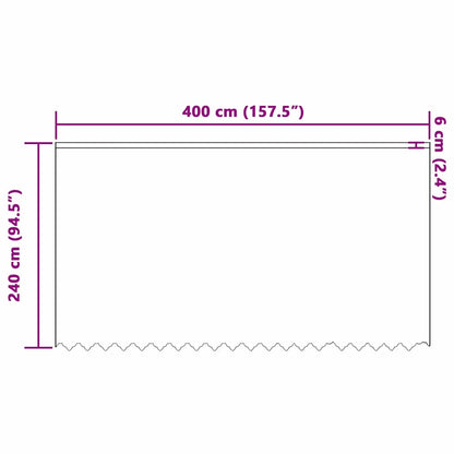 Curtains with Curtains White 400x240cm Polyester