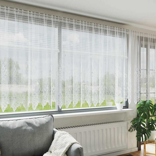 Curtains with Curtains White 500x140cm Polyester