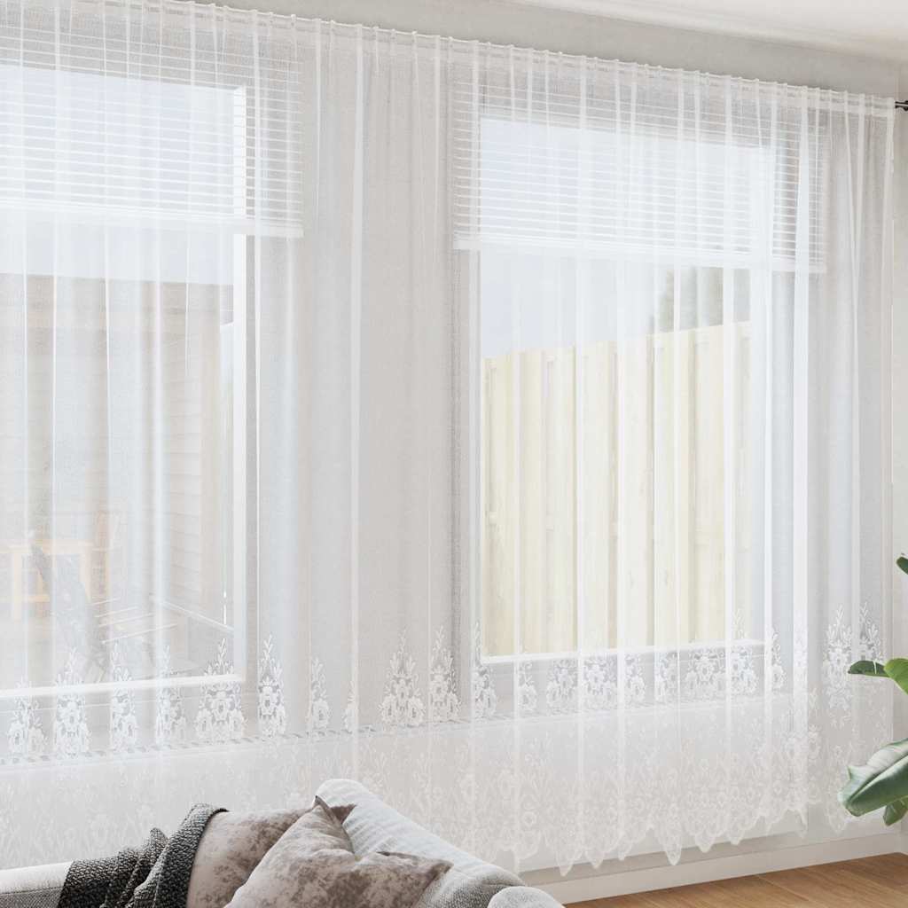Curtains with Curtains White 600x280cm Polyester