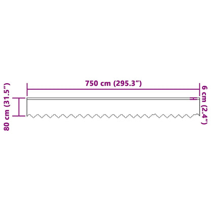 Curtains with Curtains Other White 750 x 80 cm Polyester