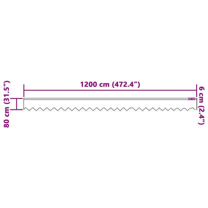 Curtains with Curtains White 1200x80cm Polyester