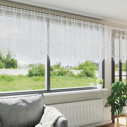 Curtains with Curtains White 1200x120cm Polyester