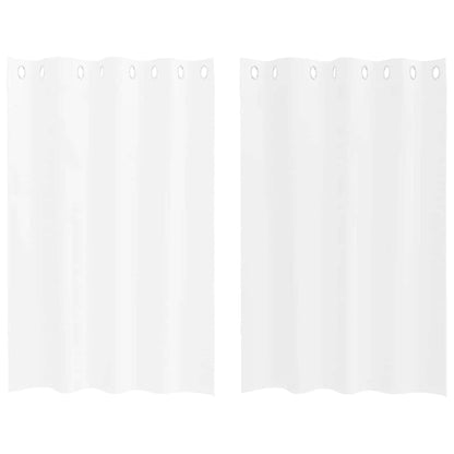 Curtains with Curtains 2 pcs White 140x140cm Polyester