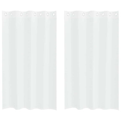 Curtains with Curtains 2 pcs White 140x175cm Polyester