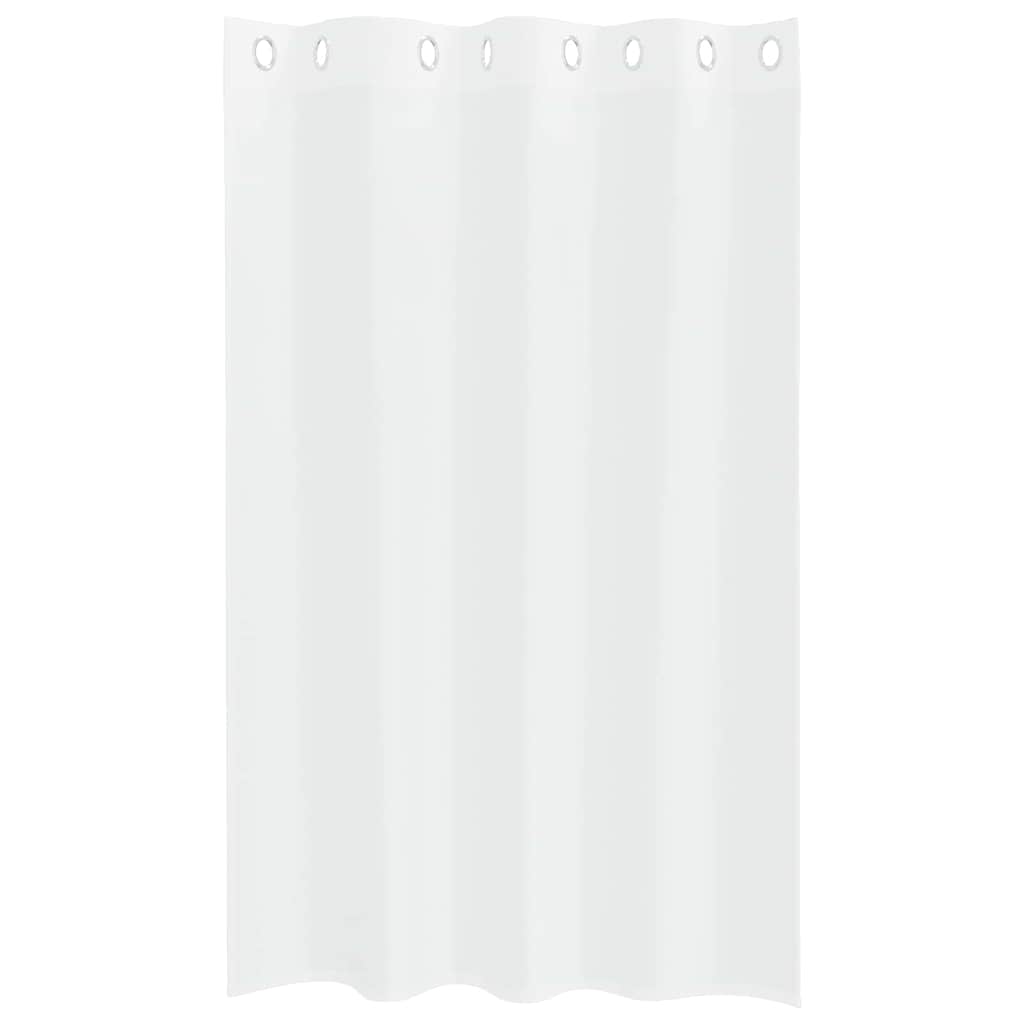 Curtains with Curtains 2 pcs White 140x175cm Polyester
