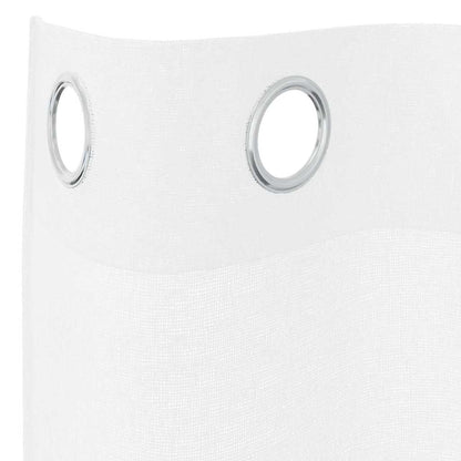 Curtains with Curtains 2 pcs White 140x260cm Polyester