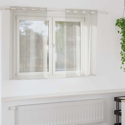 Curtains with Curtains 2 pcs Cream 140x140cm Polyester
