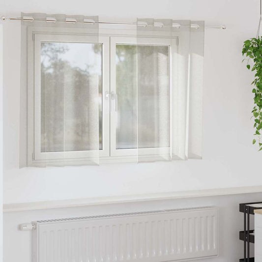 Curtains with Curtains 2 pcs Cream 140x140cm Polyester