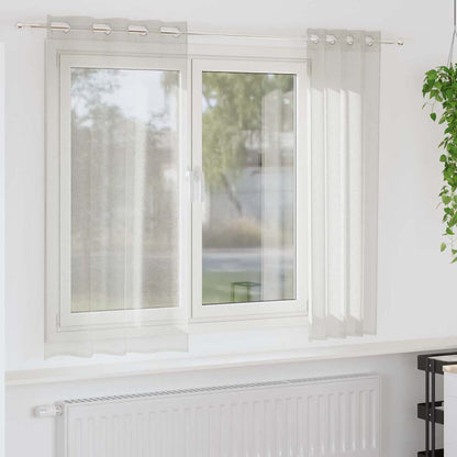 Curtains with Curtains 2 pcs Cream 140x175cm Polyester