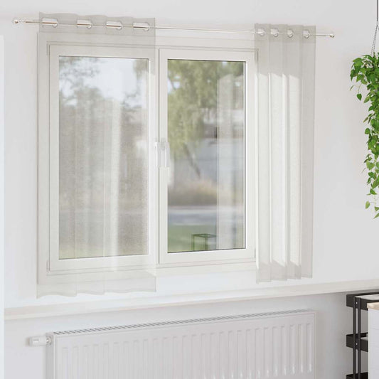Curtains with Curtains 2 pcs Cream 140x175cm Polyester