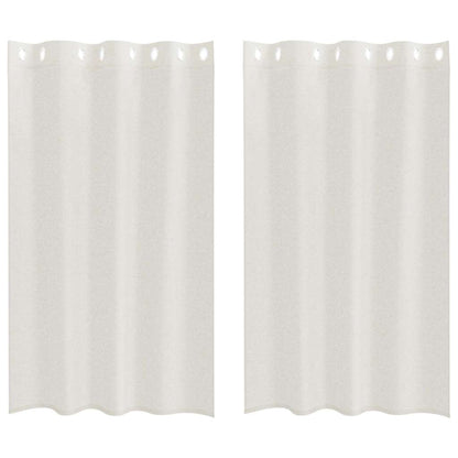 Curtains with Curtains 2 pcs Cream 140x175cm Polyester