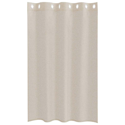 Curtains with Curtains 2 pcs Sand 140x175cm Polyester
