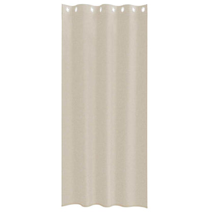 Curtains with Curtains 2 pcs Sand 140x245cm Polyester