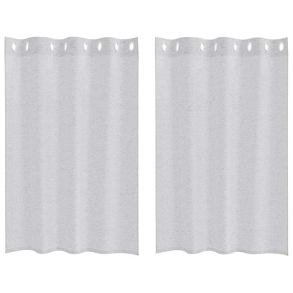 Curtains with Curtains 2 pcs Light grey 140x140cm Polyester