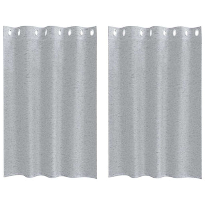 Curtains with Curtains 2 pcs Dark grey 140x140cm Polyester