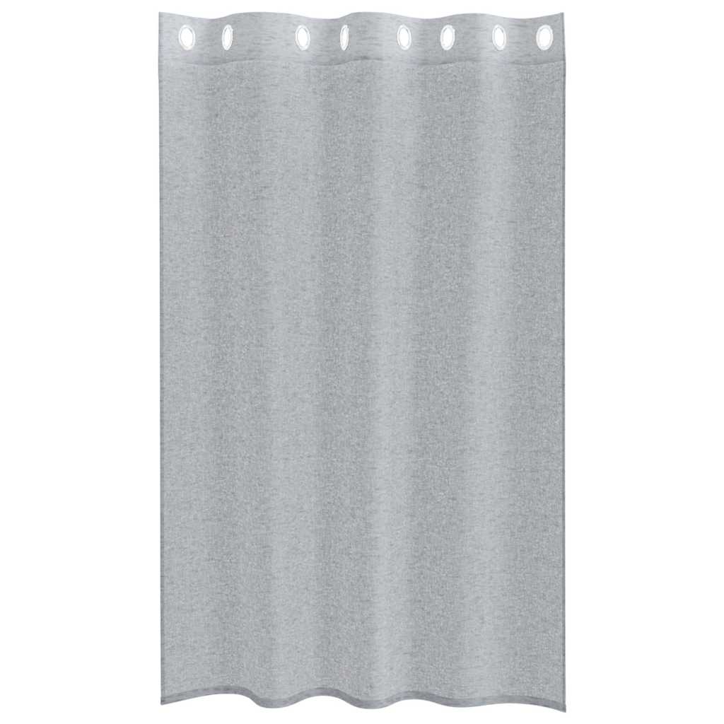 Curtains with Curtains 2 pcs Dark grey 140x175cm Polyester