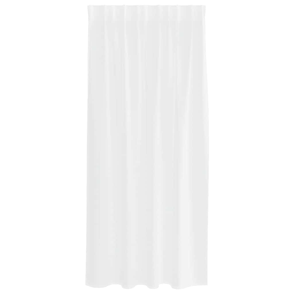 Curtains with Curtains 2 pcs White 140x175cm Polyester