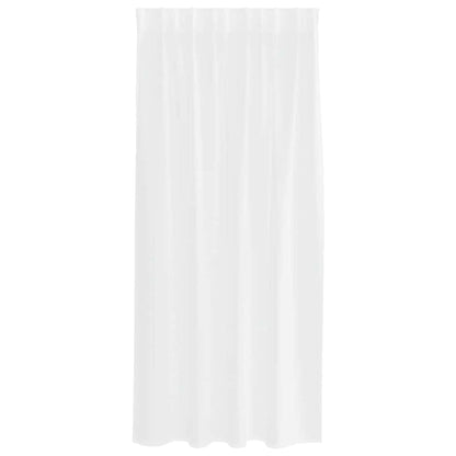 Curtains with Curtains 2 pcs White 140x175cm Polyester