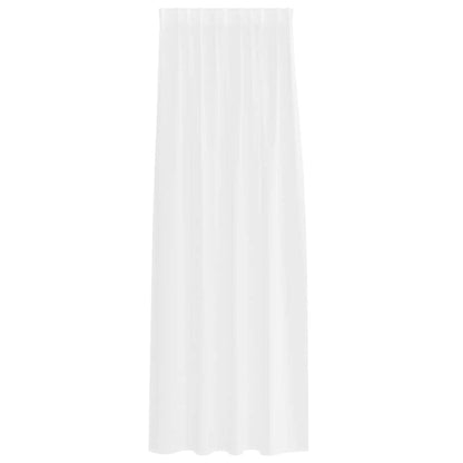 Curtains with Curtains 2 pcs White 140x245cm Polyester