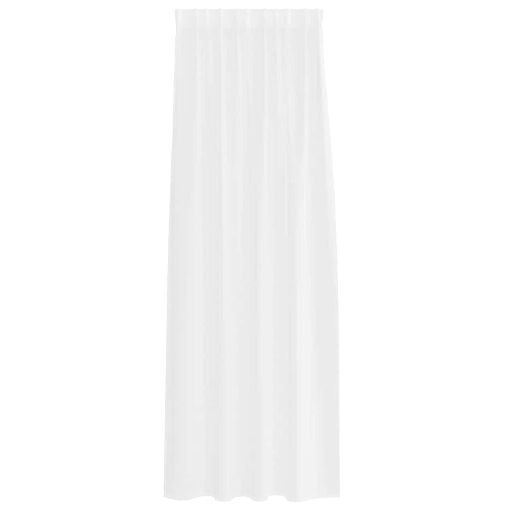 Curtains with Curtains 2 pcs White 140x260cm Polyester