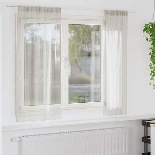Curtains with Curtains 2 pcs Cream 140x175cm Polyester