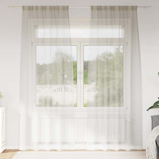 Curtains with Curtains 2 pcs Cream 140x225cm Polyester