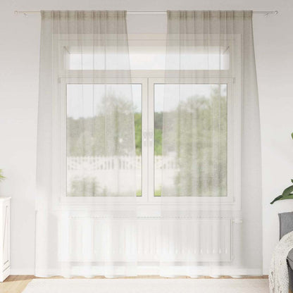 Curtains with Curtains 2 pcs Cream 140x245cm Polyester