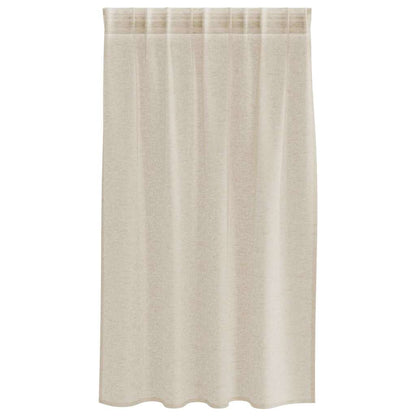 Curtains with Curtains 2 pcs Sand 140x140cm Polyester