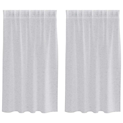 Curtains with Curtains 2 pcs Light grey 140x140cm Polyester