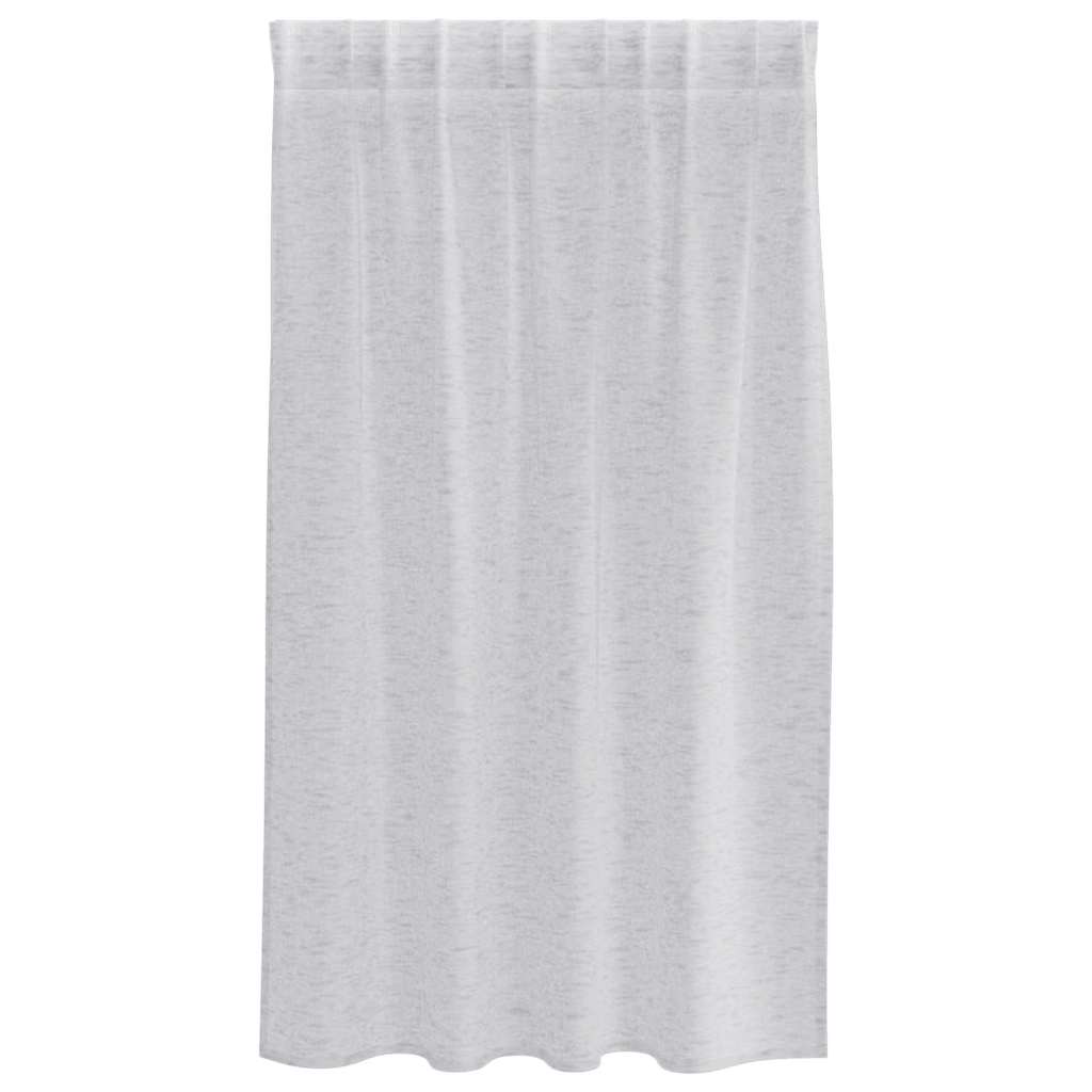 Curtains with Curtains 2 pcs Light grey 140x140cm Polyester