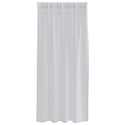 Curtains with Curtains 2 pcs Light grey 140x175cm Polyester