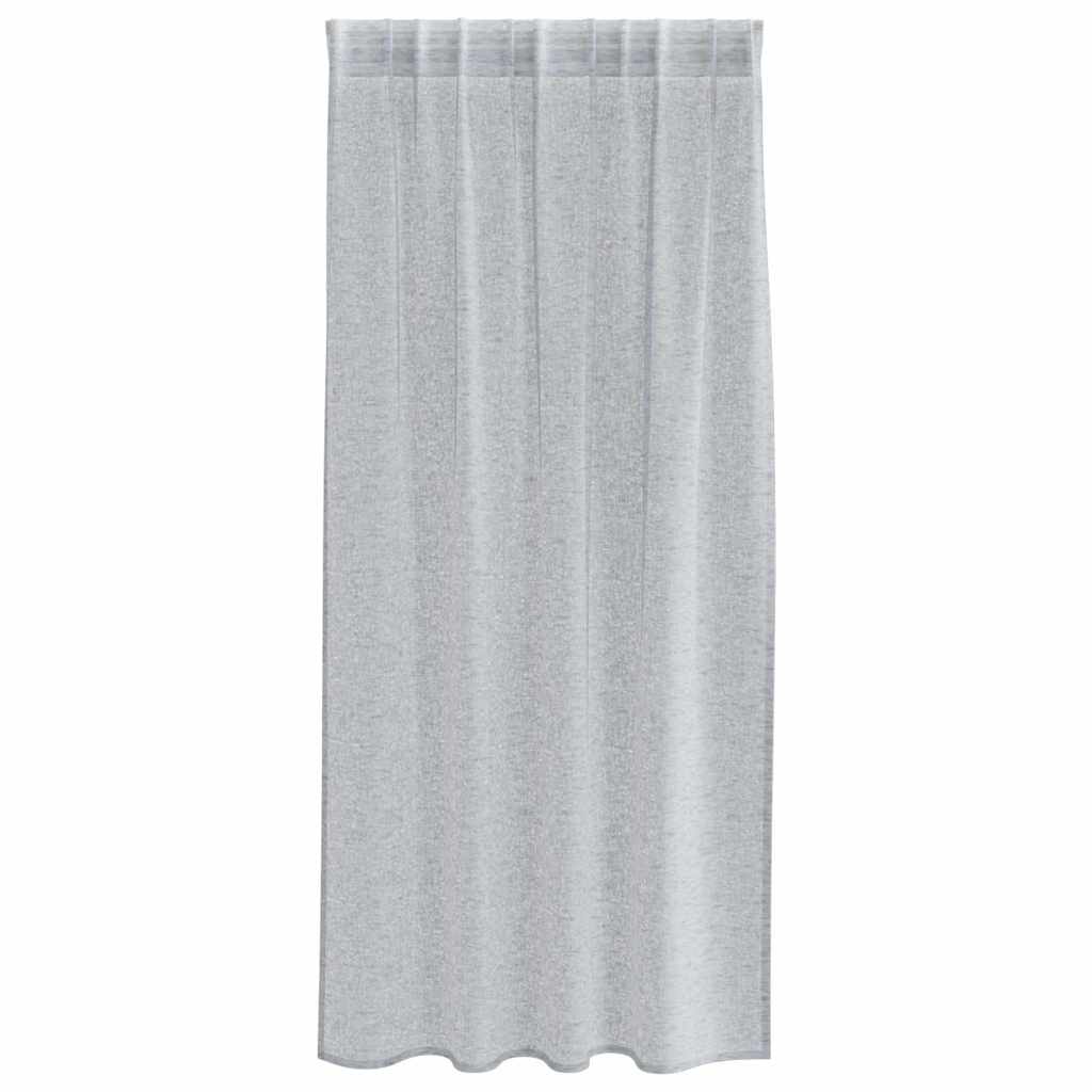 Curtains with Curtains 2 pcs Dark grey 140x175cm Polyester
