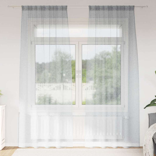 Curtains with Curtains 2 pcs Dark grey 140x260cm Polyester