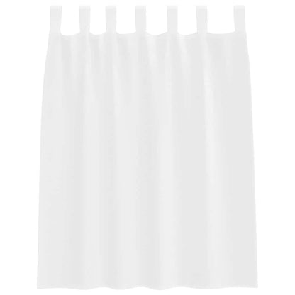 Curtains with Curtains 2 pcs White Polyester