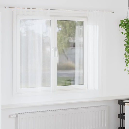 Curtains with Curtains 2 pcs White 140x175cm Polyester