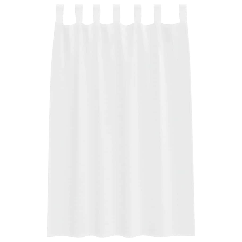 Curtains with Curtains 2 pcs White 140x175cm Polyester
