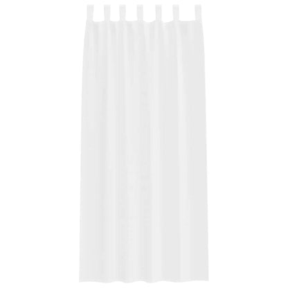 Curtains with Curtains 2 pcs White Polyester