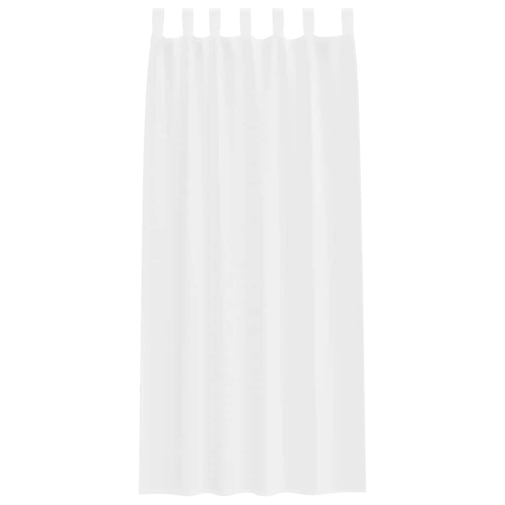 Curtains with Curtains 2 pcs White 140x245cm Polyester