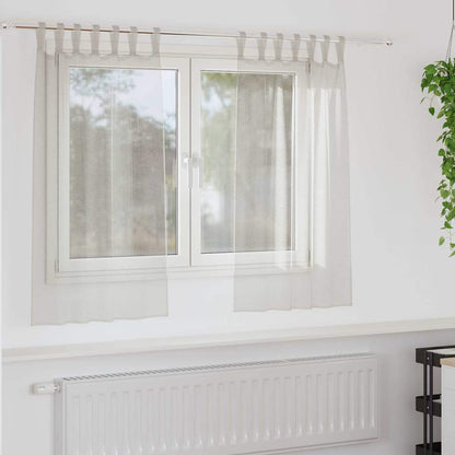 Curtains with Curtains 2 pcs Cream 140x140cm Polyester
