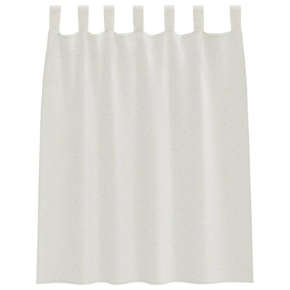 Curtains with Curtains 2 pcs Cream 140x140cm Polyester