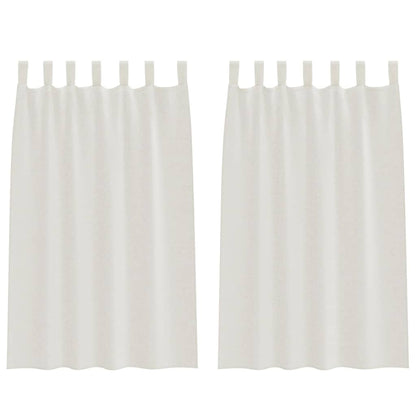Curtains with Curtains 2 pcs Cream 140x175cm Polyester